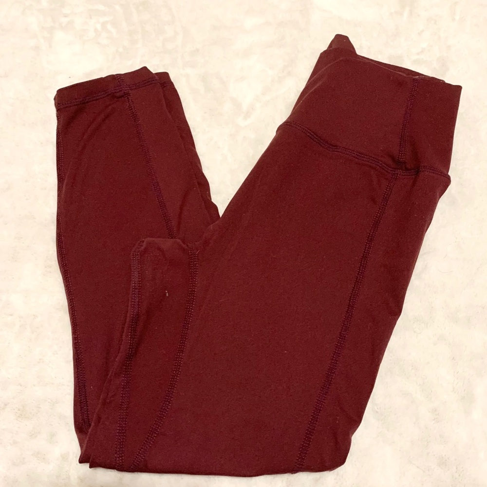 PARAGON Burgundy High Waisted Athletic Legging M